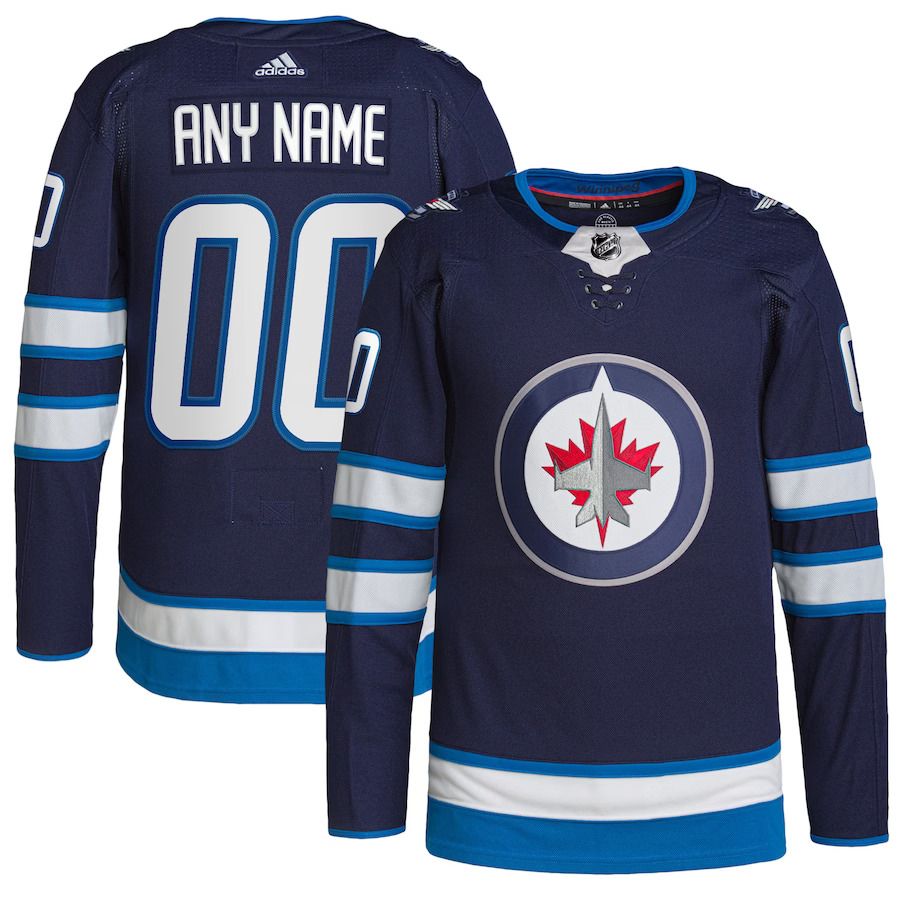Men Winnipeg Jets adidas Navy Home Authentic Pro Custom NHL Jersey->winnipeg jets->NHL Jersey